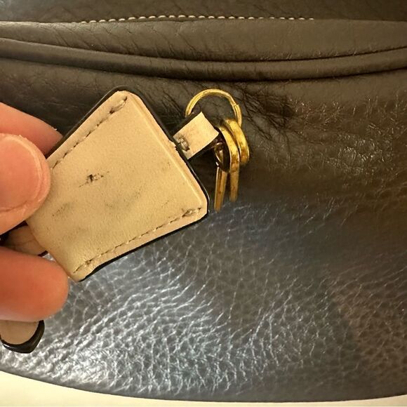 J.Crew Signet Black Leather Small Camera Crossbody Bag - Picture 6 of 10